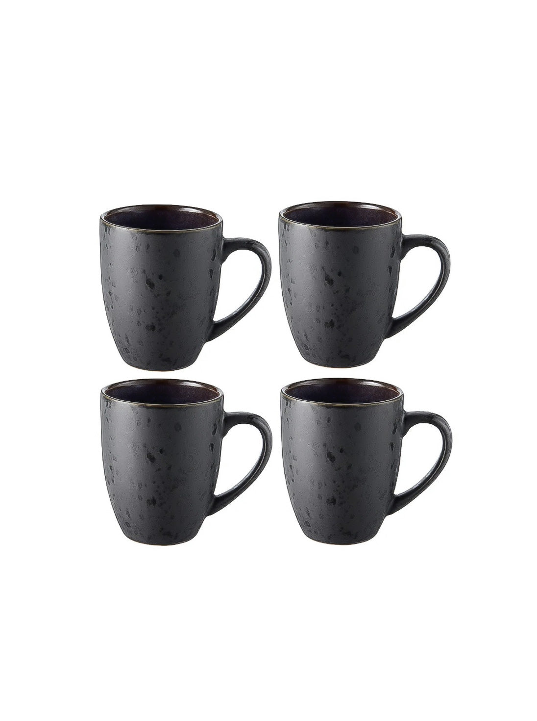 Bitz Kaffeetasse 300 ml, 4 Stück, Schwarz/Dunkelblau